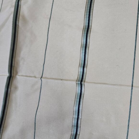 VTG Ralph Lauren Upholstery Fabric Remnant Belgrave Stripe Cream/Blue 27x27 0805 - Picture 2 of 5